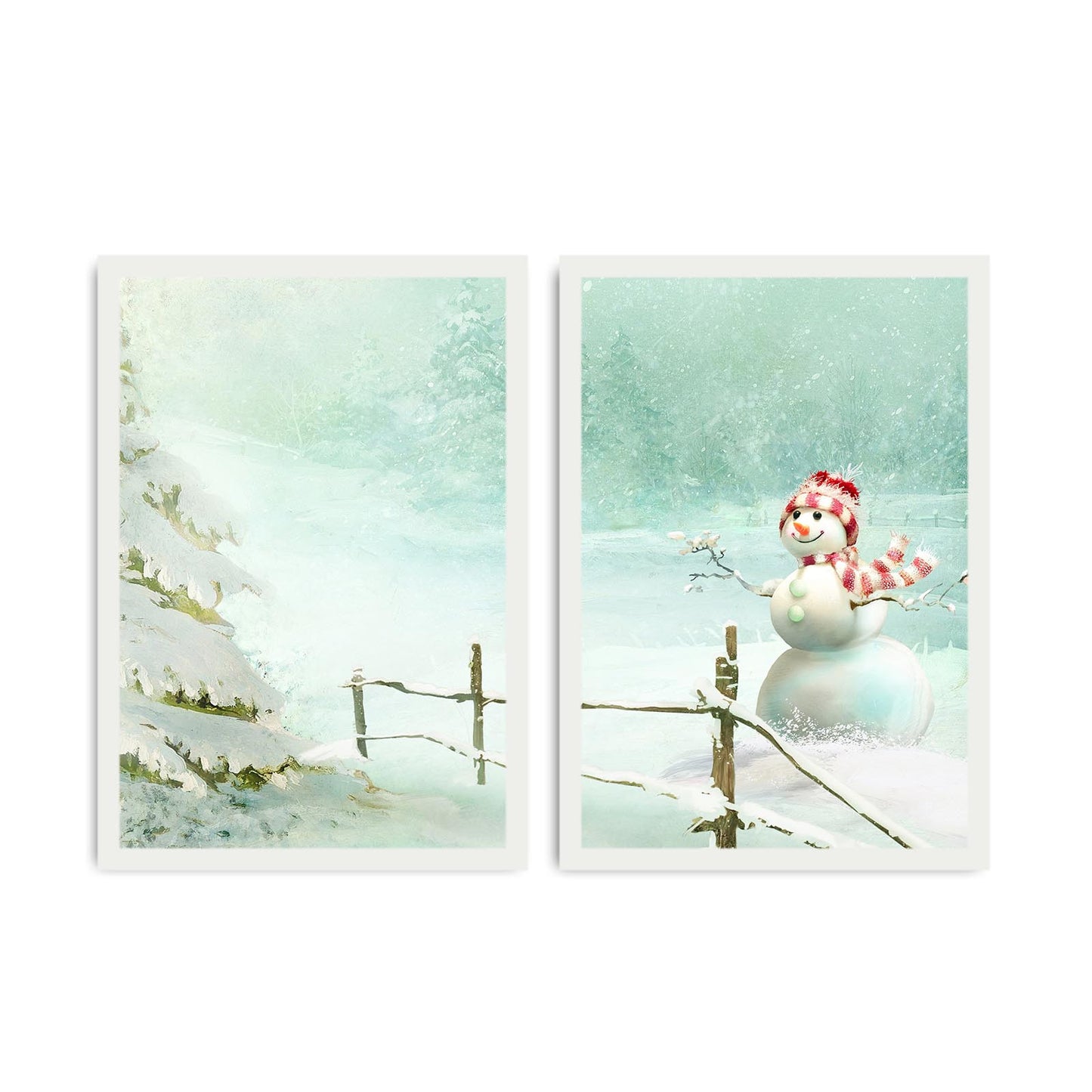 Ukrasno uokvireno MDF slikanje (2 komada), 2PBCTNOEL-01