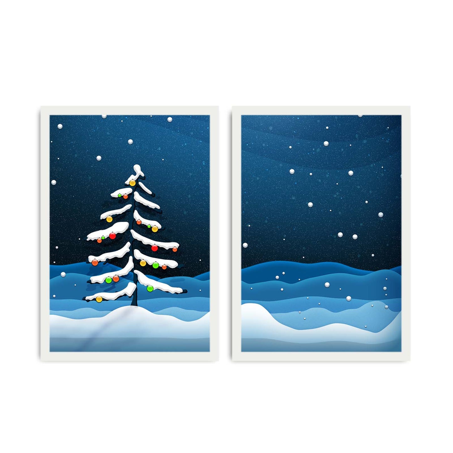 Ukrasno uokvireno MDF slikanje (2 komada), 2PBCTNOEL-06