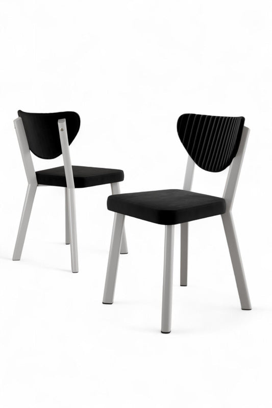 Set stolica (4 komada) 011, crna, bijela