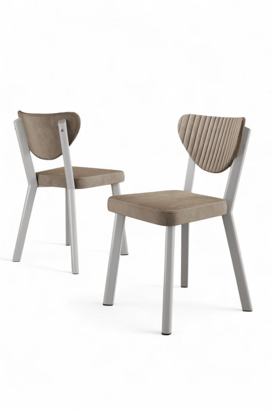 Set stolica (4 komada) 035, Cappuccino, Bijela