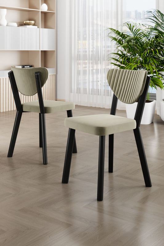 Set stolica (4 komada) 059, krem, crna