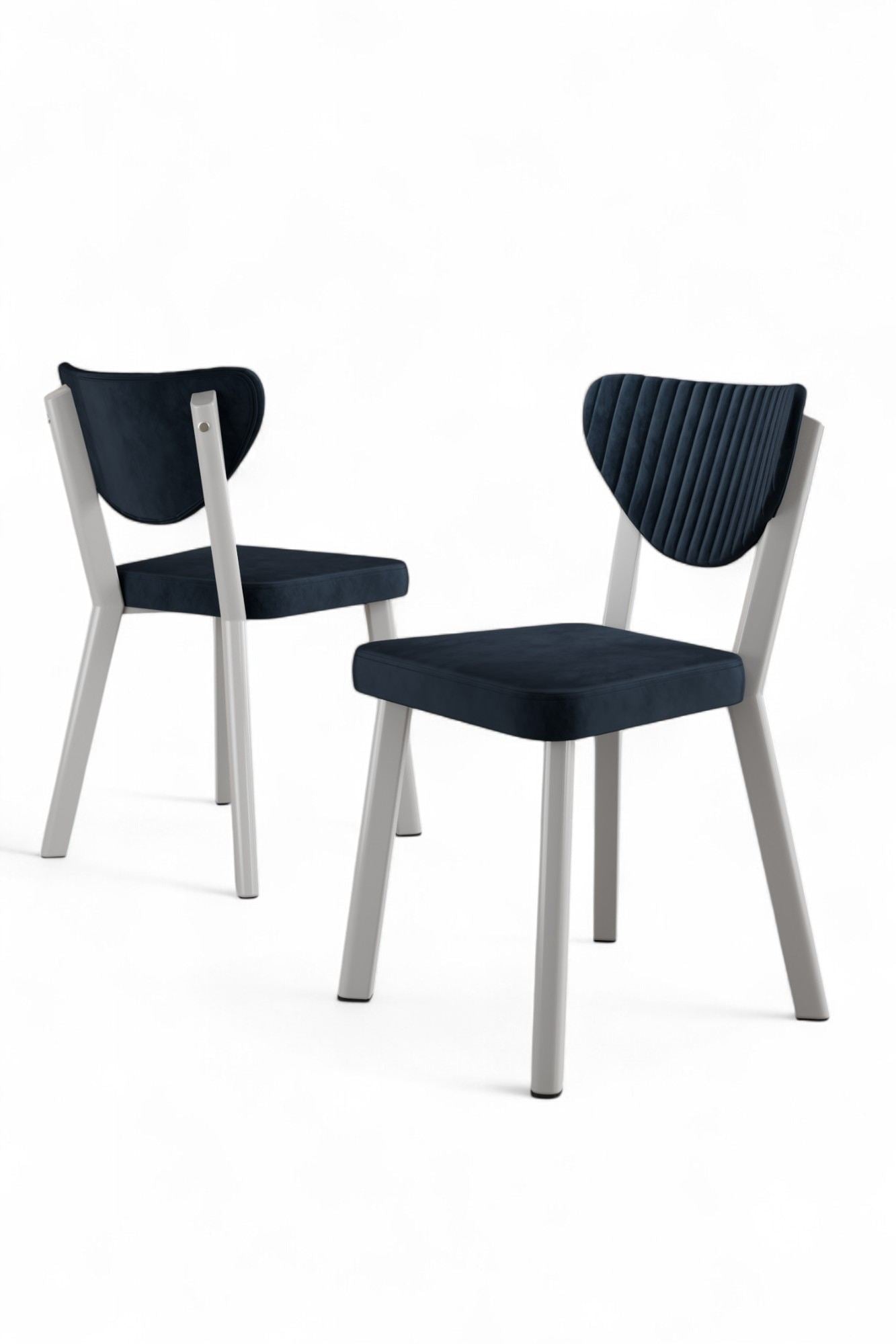 Set stolica (6 komada) 141, Antracit, Bijela