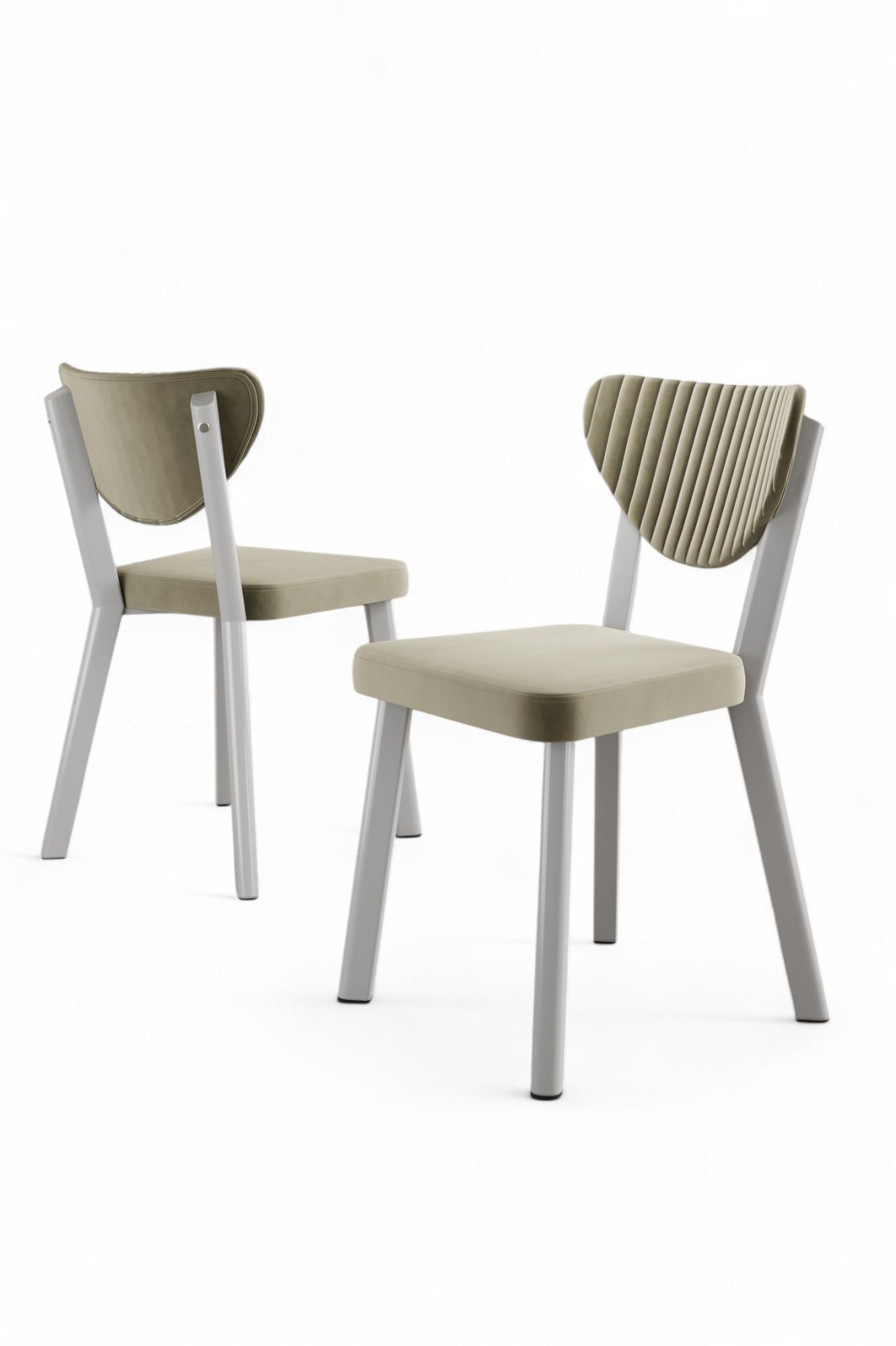 Set stolica (6 komada) 158, krem, bijela