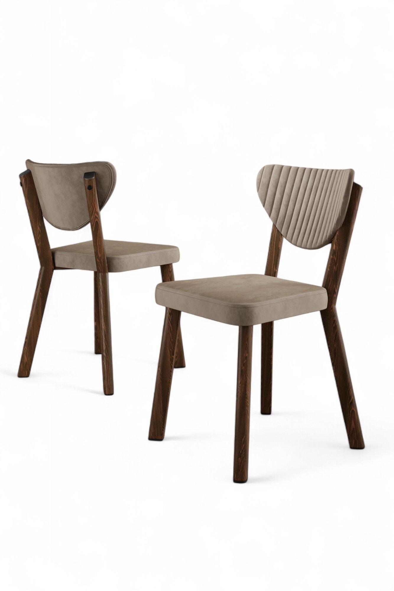 Set stolica (6 komada) 233, Cappuccino, Smeđa