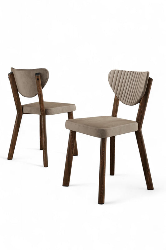 Set stolica (6 komada) 233, Cappuccino, Smeđa