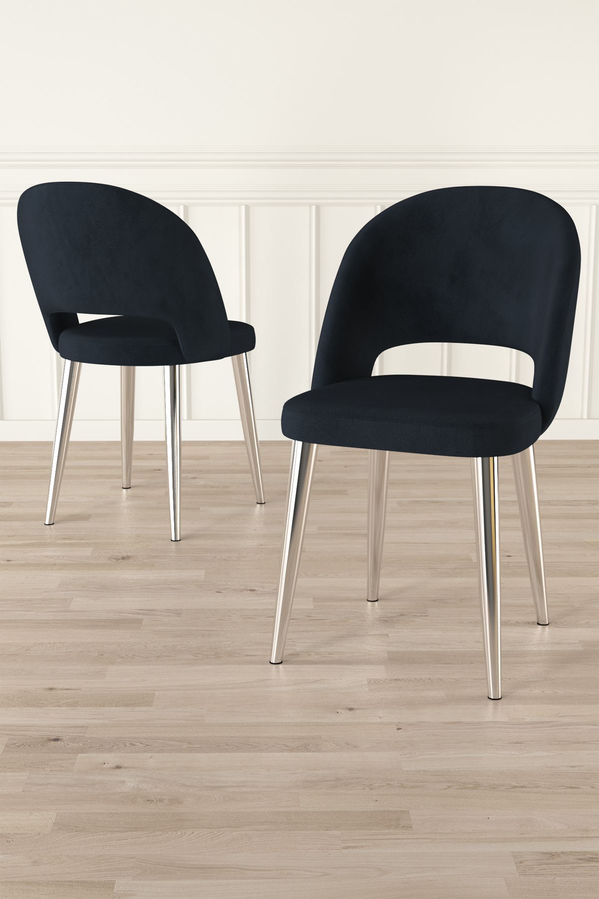 Set stolica (4 komada) 745, Antracit, Krom