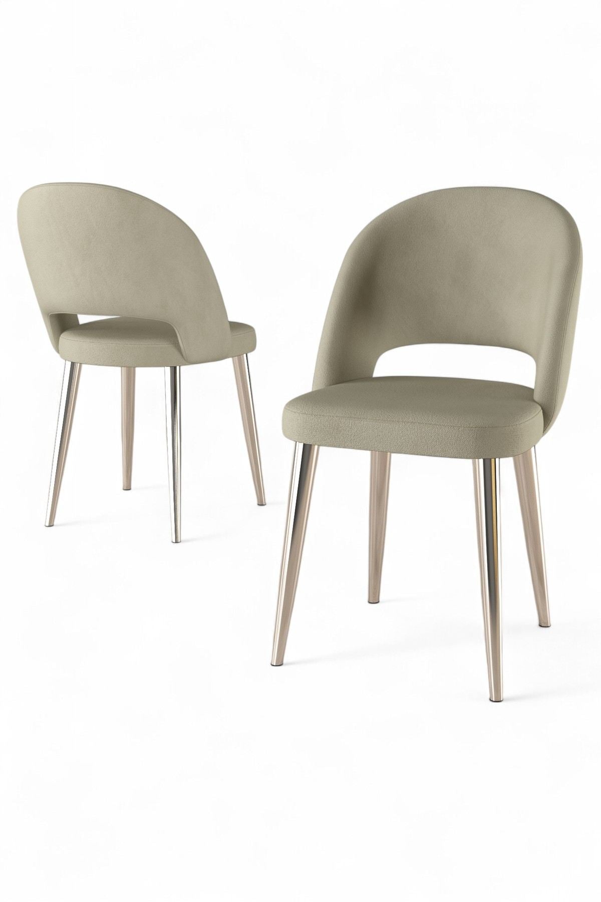 Set stolica (4 komada) 752, krem, krom