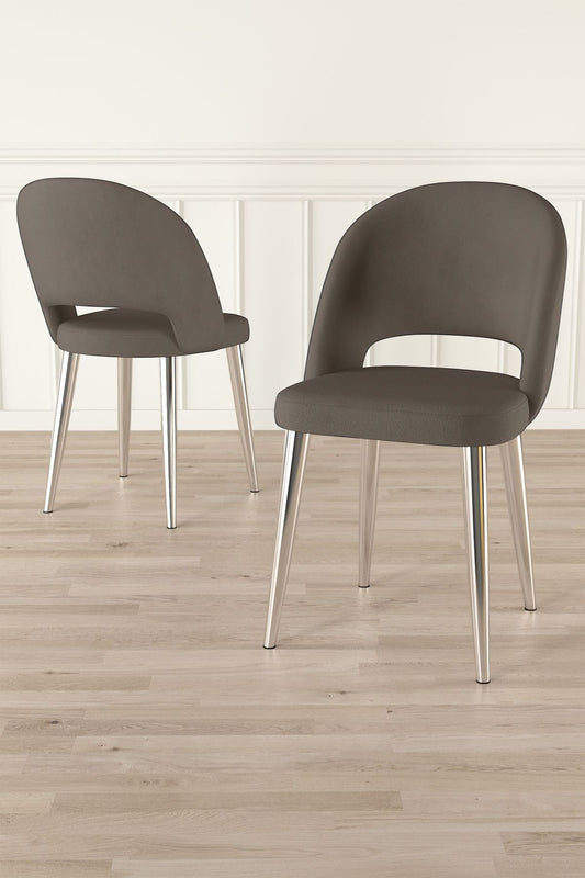 Set stolica (4 komada) 783, Cappuccino, krom