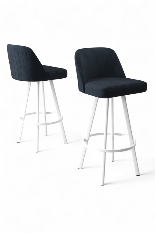 Set barskih stolica (6 komada) 193, Antracit, Bijela
