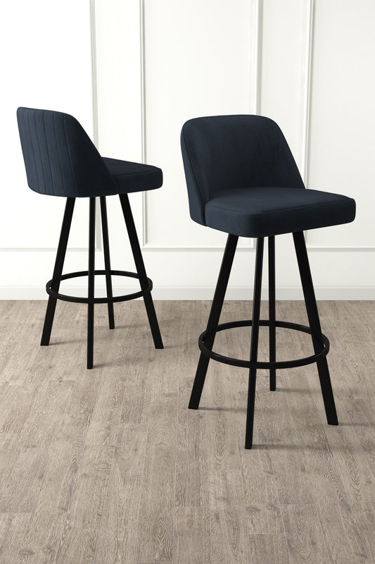 Set barskih stolica (6 komada) 247, Antracit, Crna