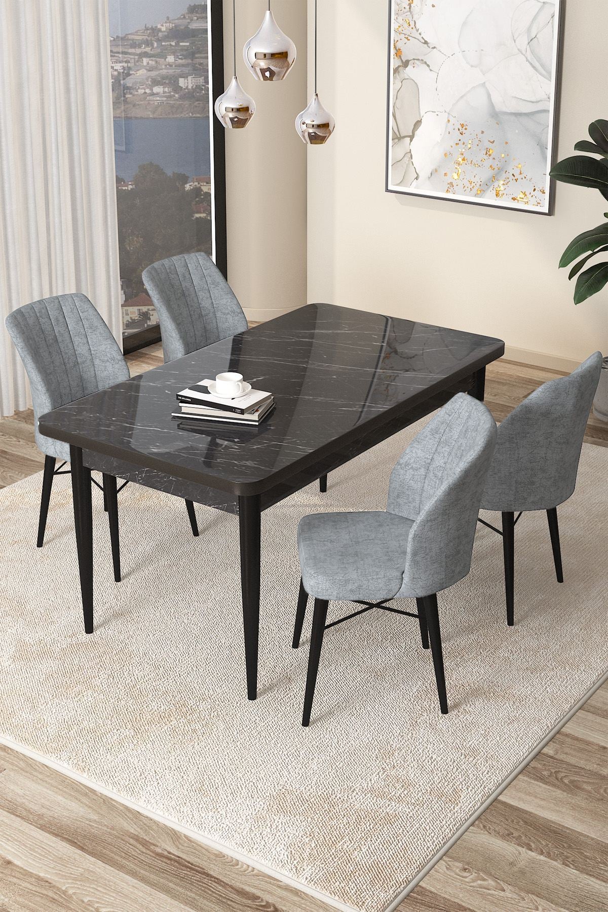 Set blagovaonskog stola i stolica (5 komada)