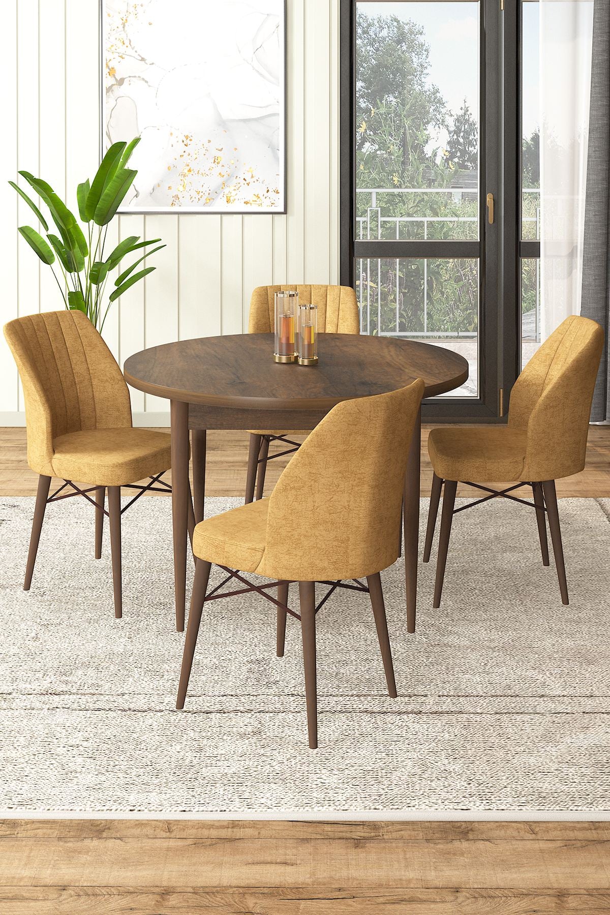 Set blagovaonskog stola i stolica (5 komada)
