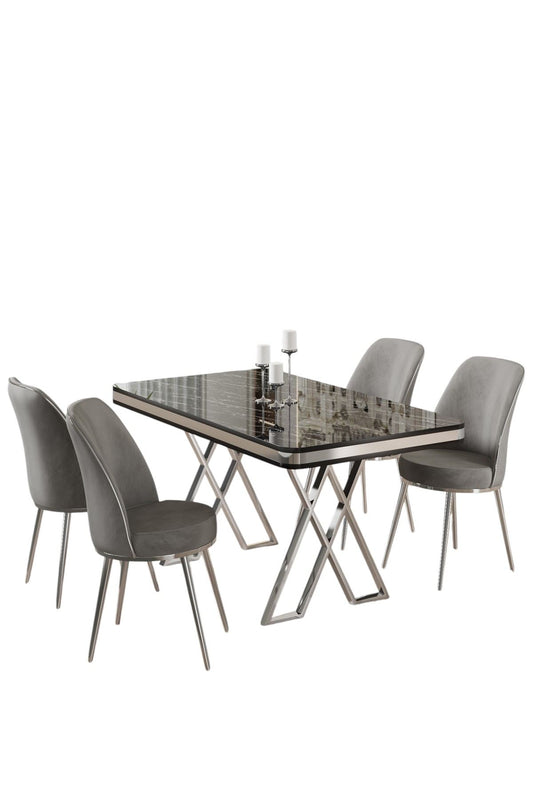 Set blagovaonskog stola i stolica (5 komada)