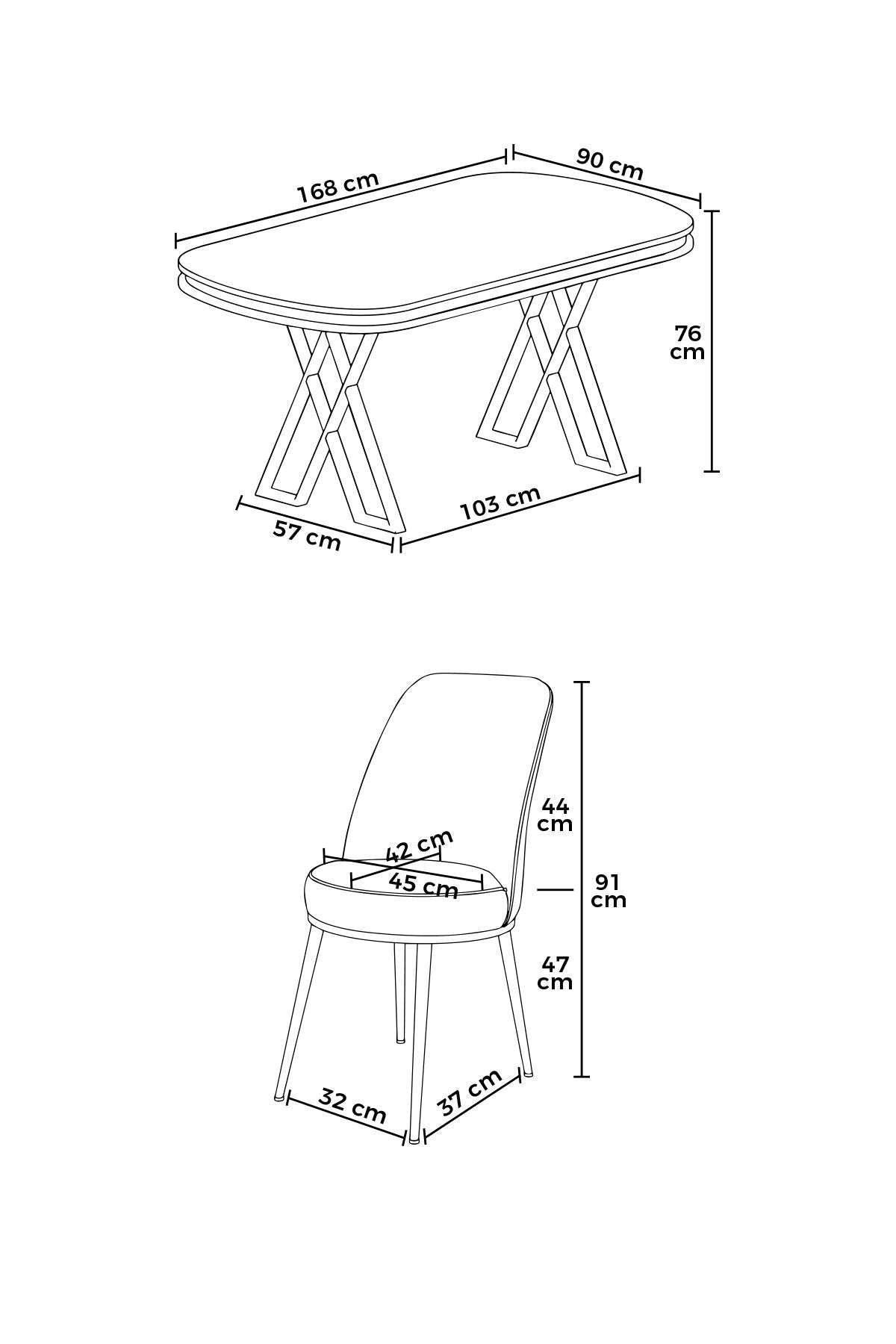Set blagovaonskog stola i stolica (7 dijelova)