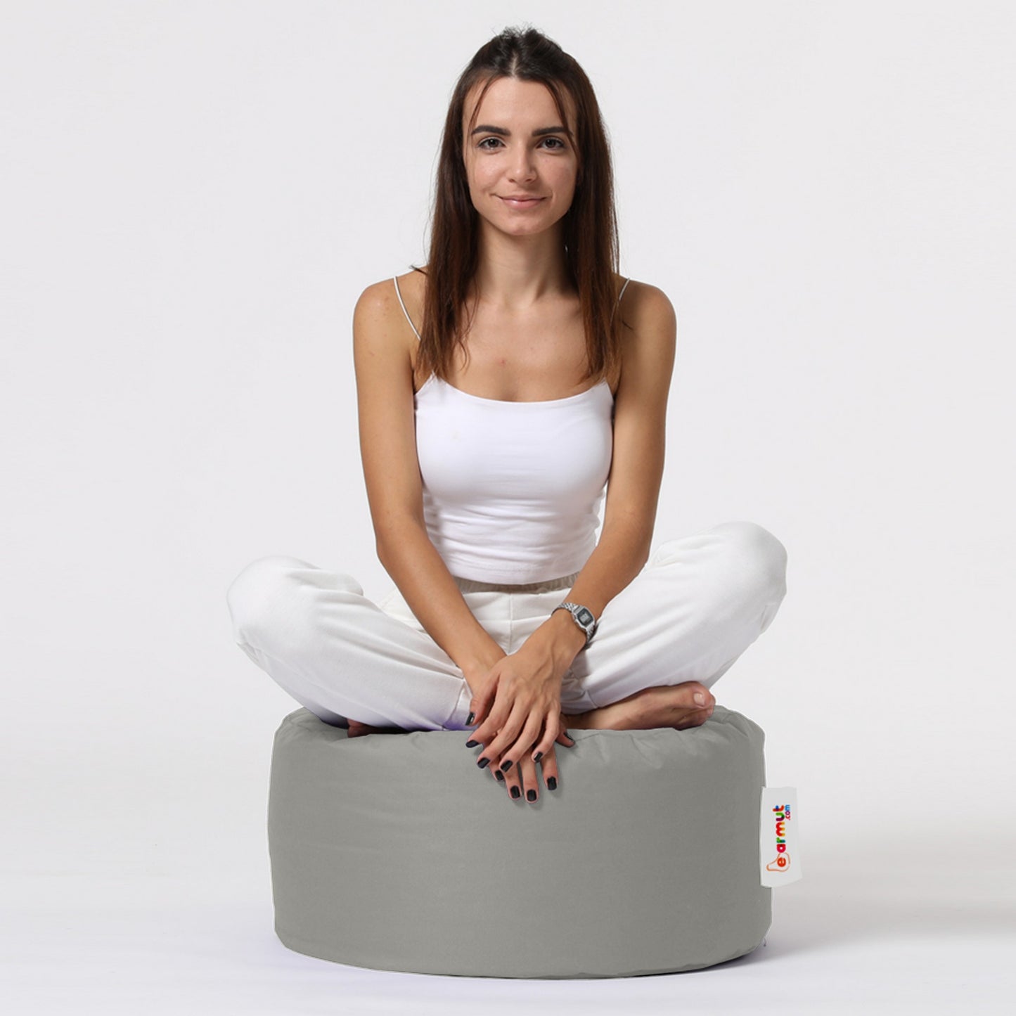 Vrtni tabure, Round Pouf - Fume