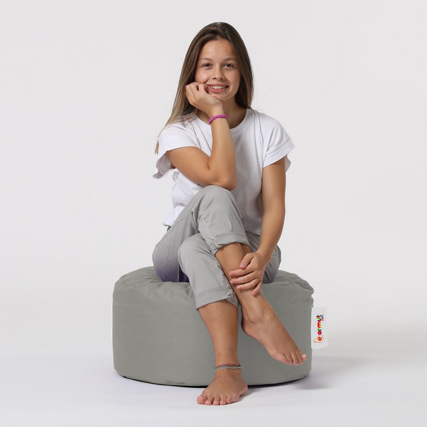 Vrtni tabure, Round Pouf - Fume