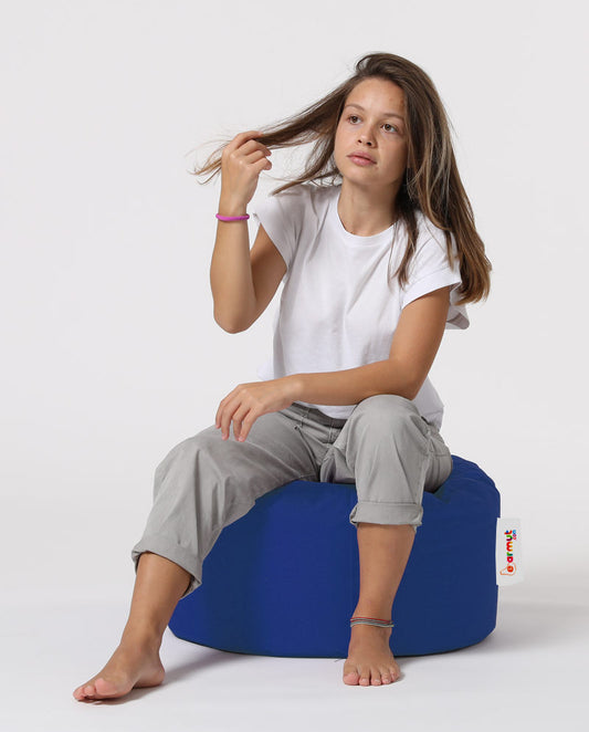 Vrtni tabure, Round Pouf - Blue