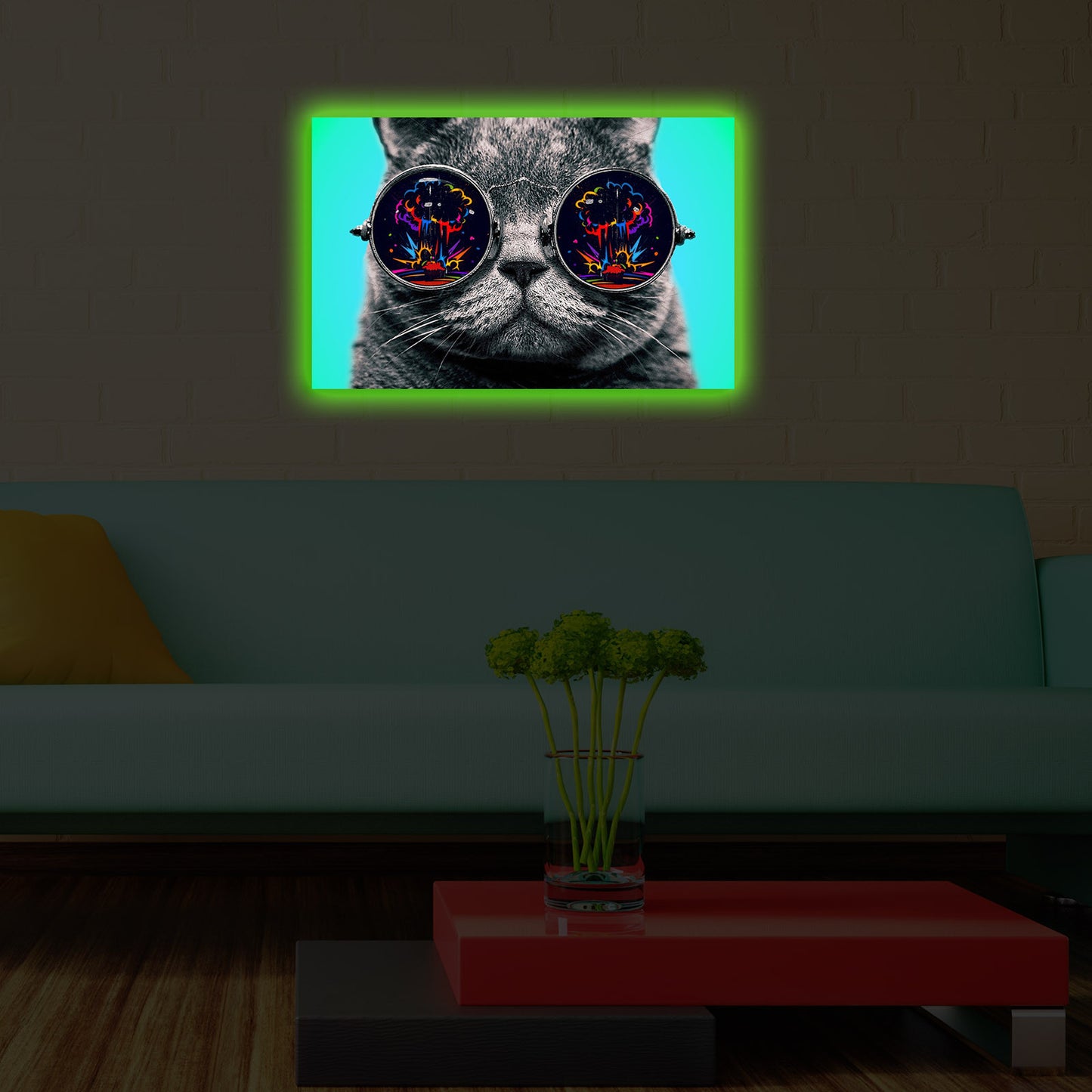 Slika dekorativna na platnu s LED rasvjetom, 4570DACT-61
