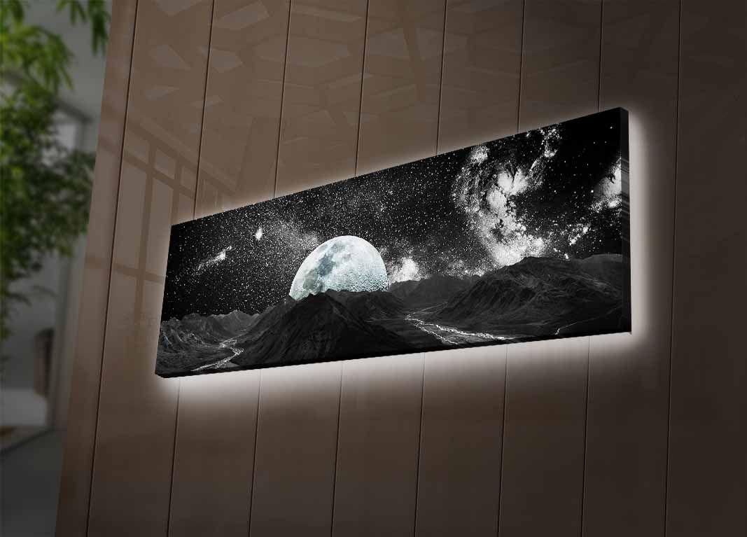 Ukrasna LED osvijetljena platno slika, 3090NASA-009