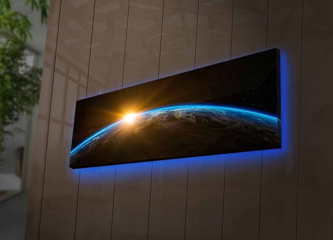 Ukrasna LED osvijetljena platno slika, 3090NASA-018