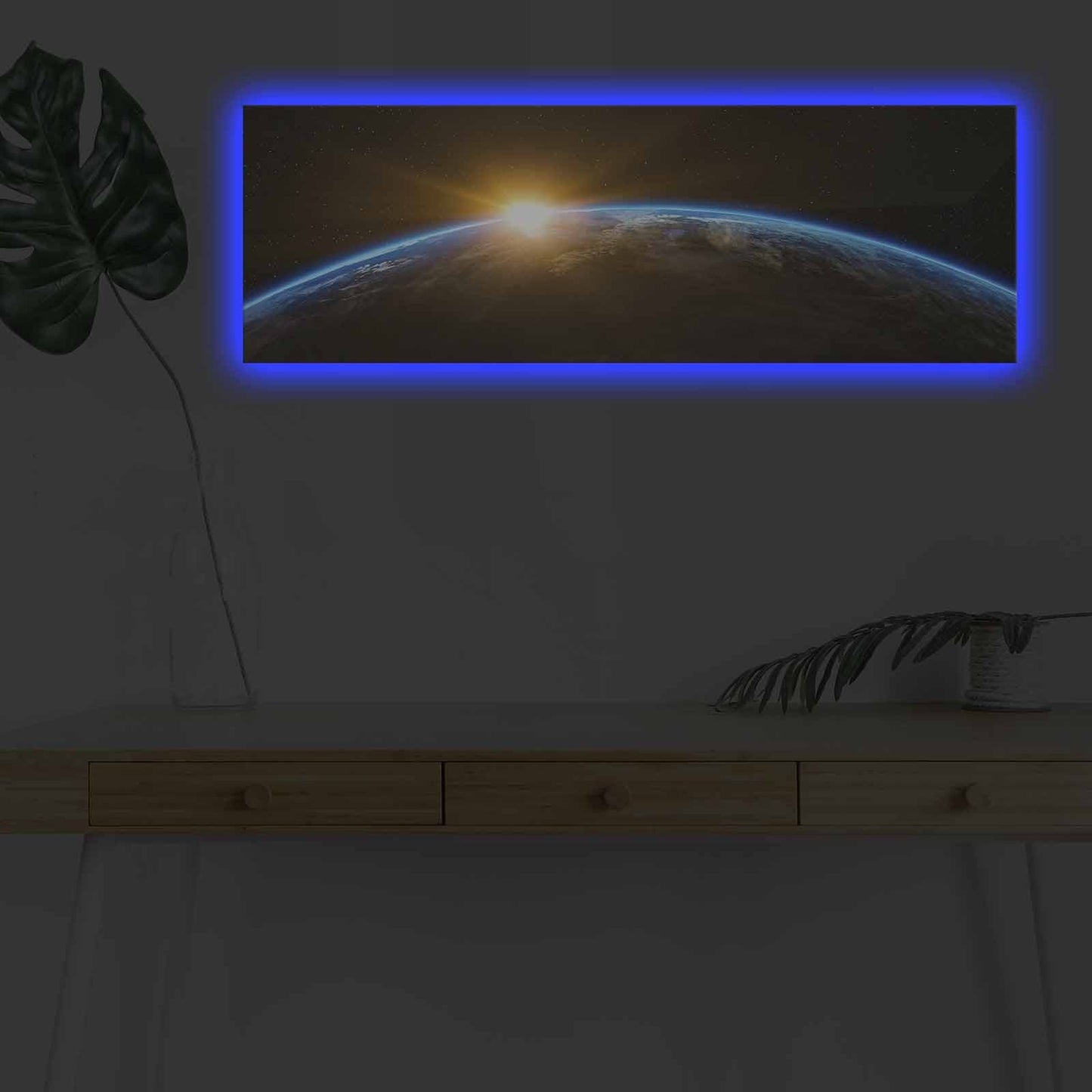 Ukrasna LED osvijetljena platno slika, 3090NASA-018