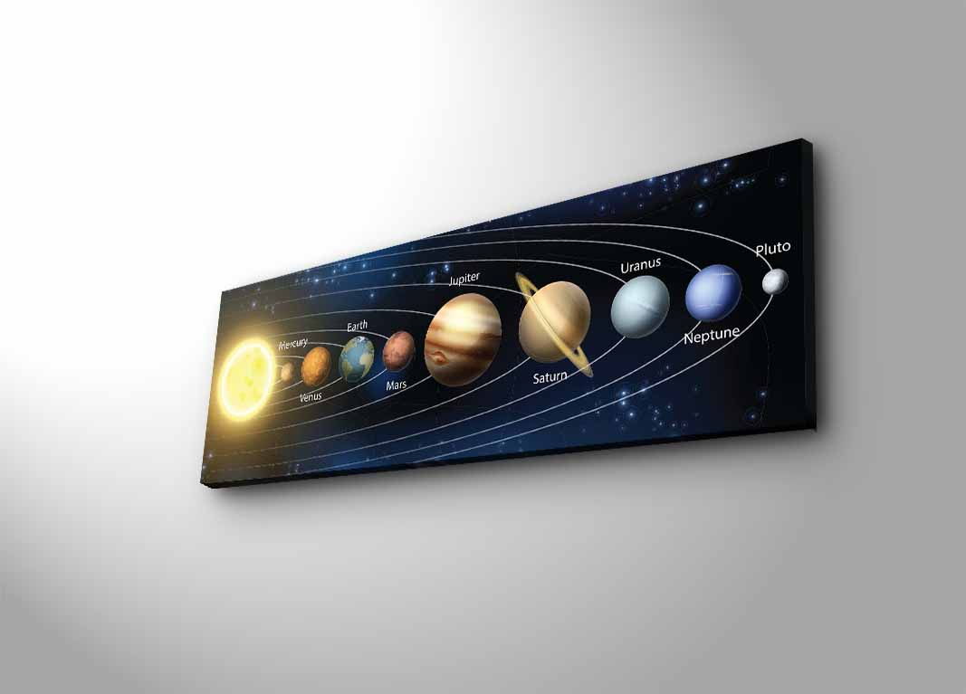 Ukrasna LED osvijetljena platno slika, 3090NASA-021