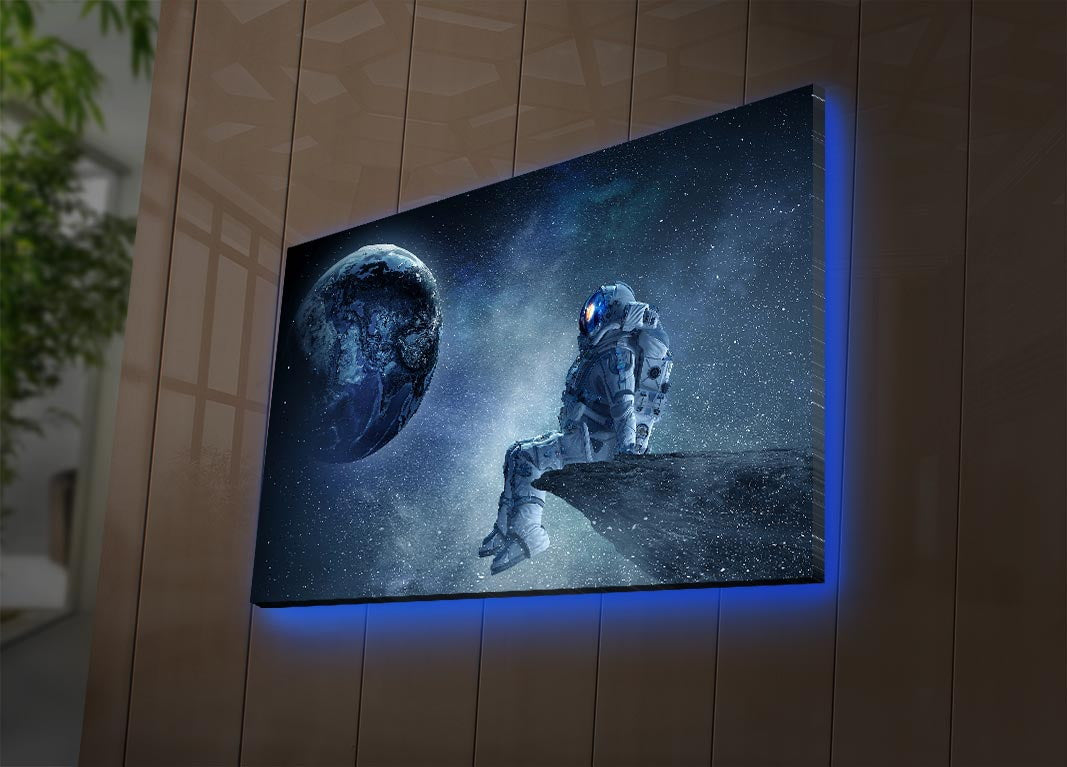 Ukrasna slika na platnu s LED osvjetljenjem NASA-005