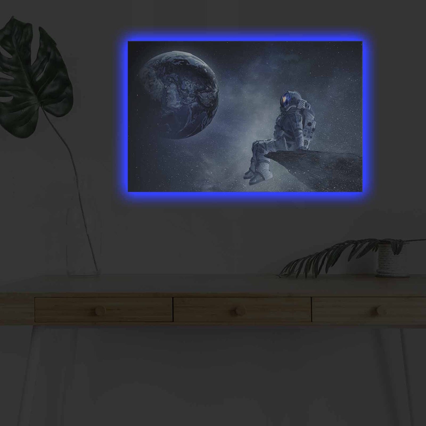 Ukrasna slika na platnu s LED osvjetljenjem NASA-005