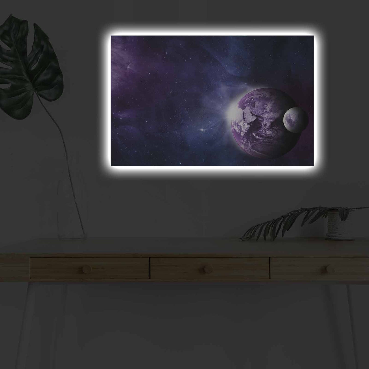 Ukrasna slika na platnu s LED osvjetljenjem MADISYN