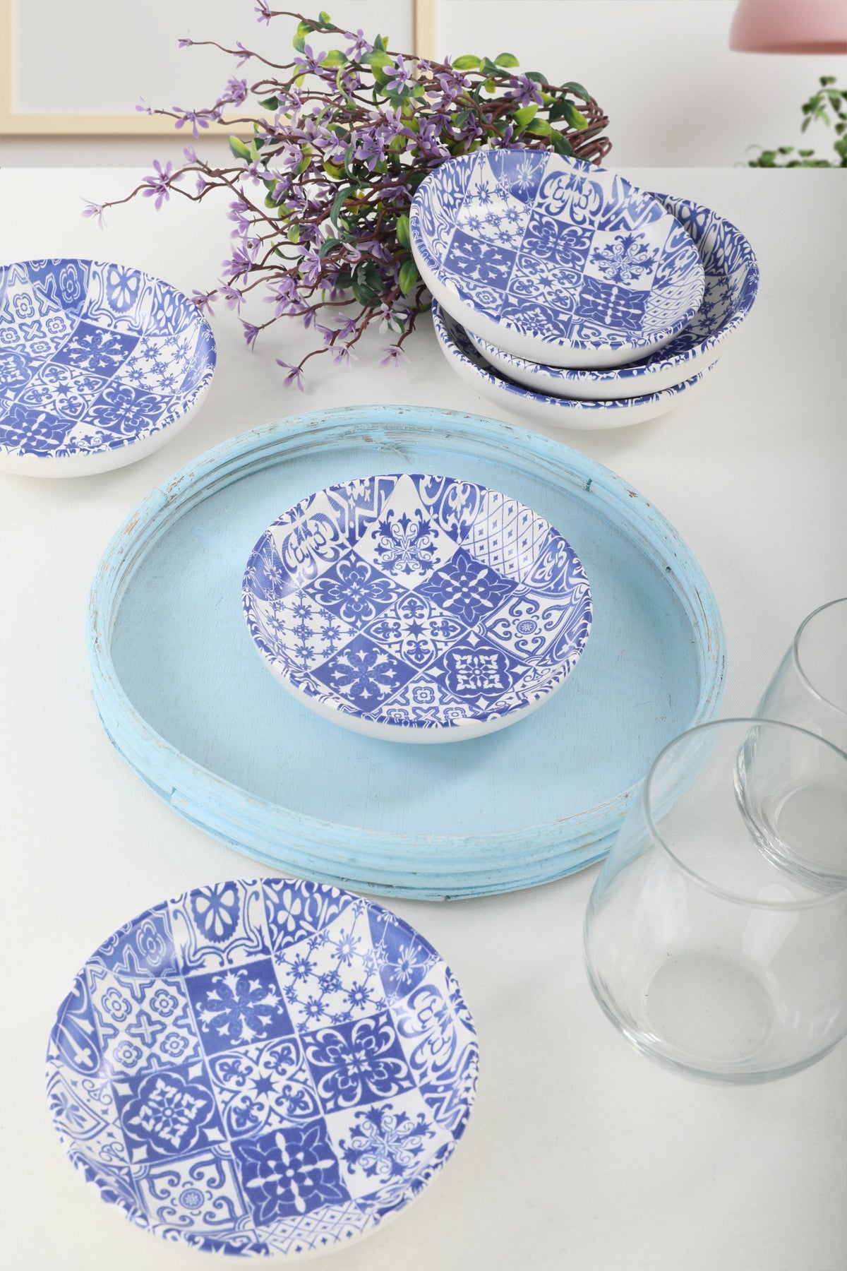 Set posudica za umake, Blue Ring Snack - Sauce Bowl 13 Cm 6 Pieces - 17926