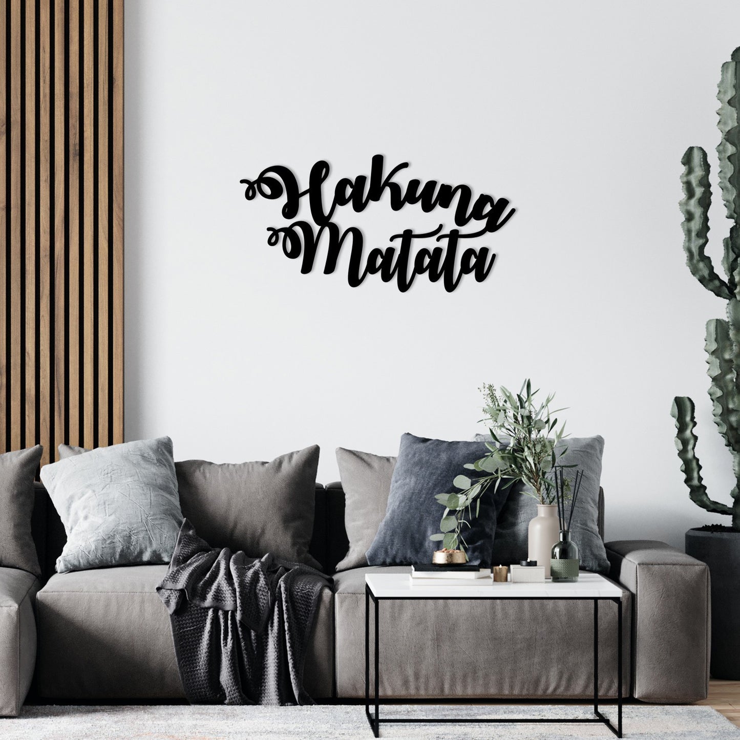 Metalna zidna dekoracija Hakuna Matata