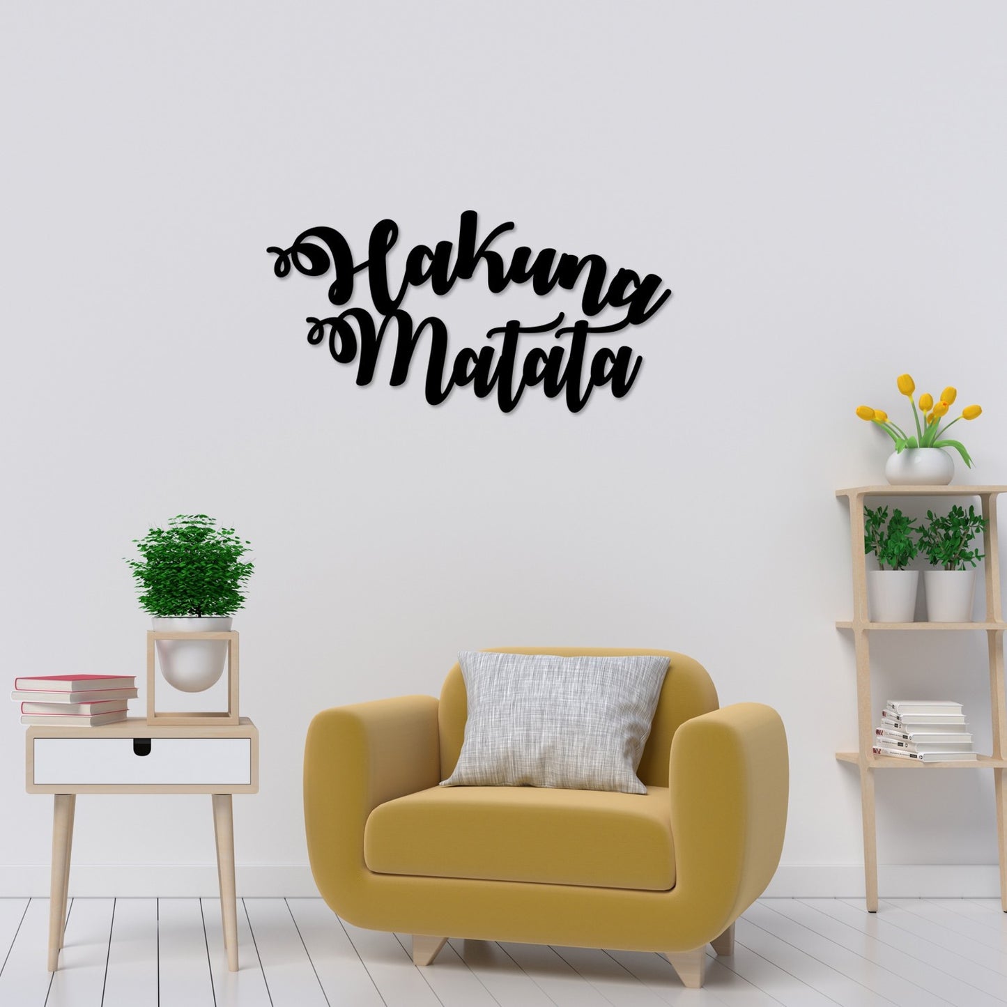 Metalna zidna dekoracija Hakuna Matata
