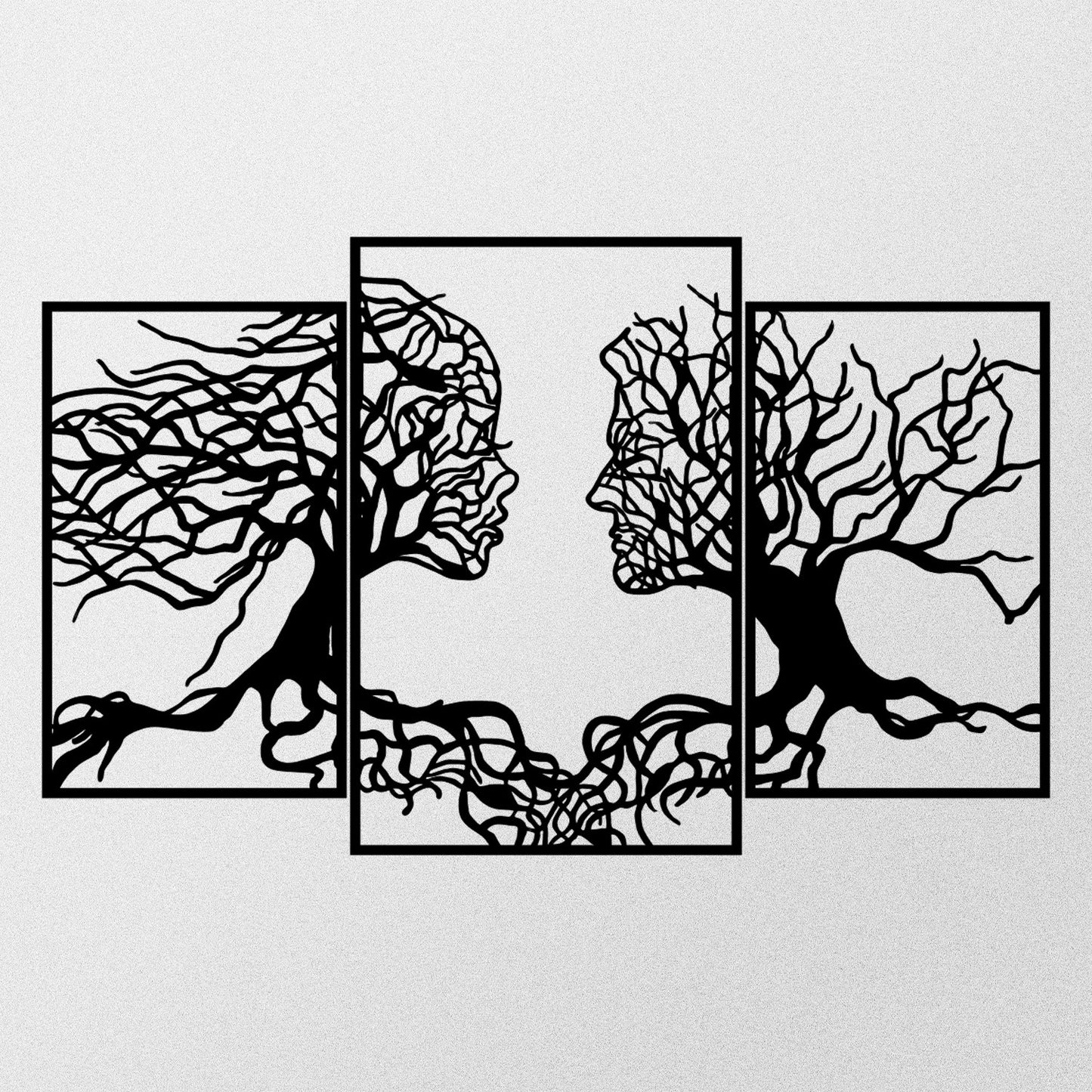Metalna zidna dekoracija Love Tree