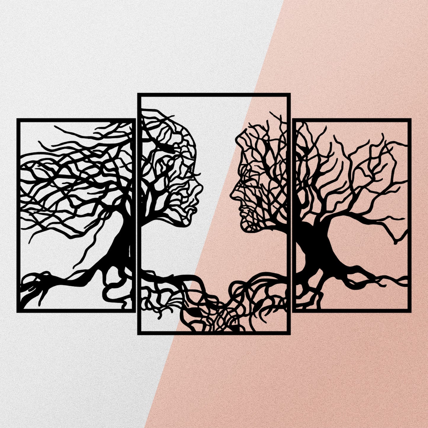Metalna zidna dekoracija Love Tree