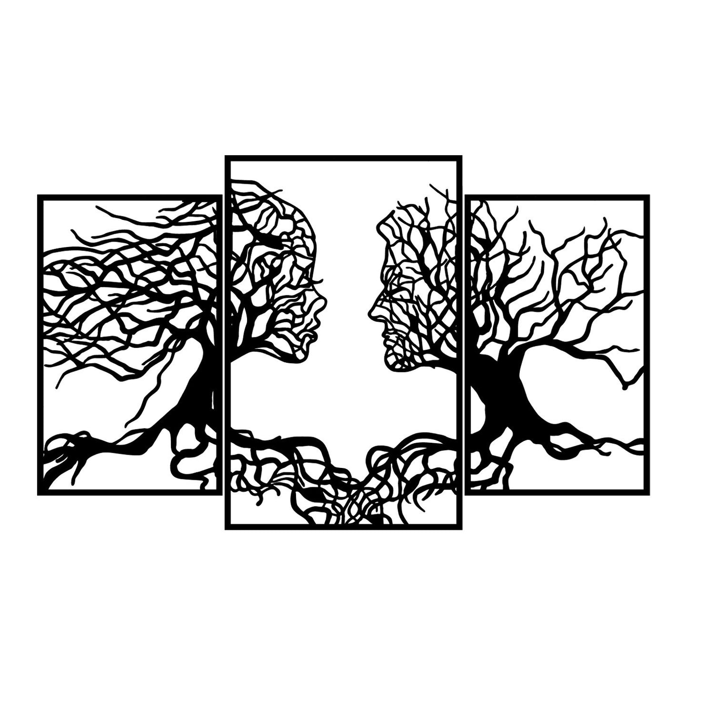 Metalna zidna dekoracija Love Tree