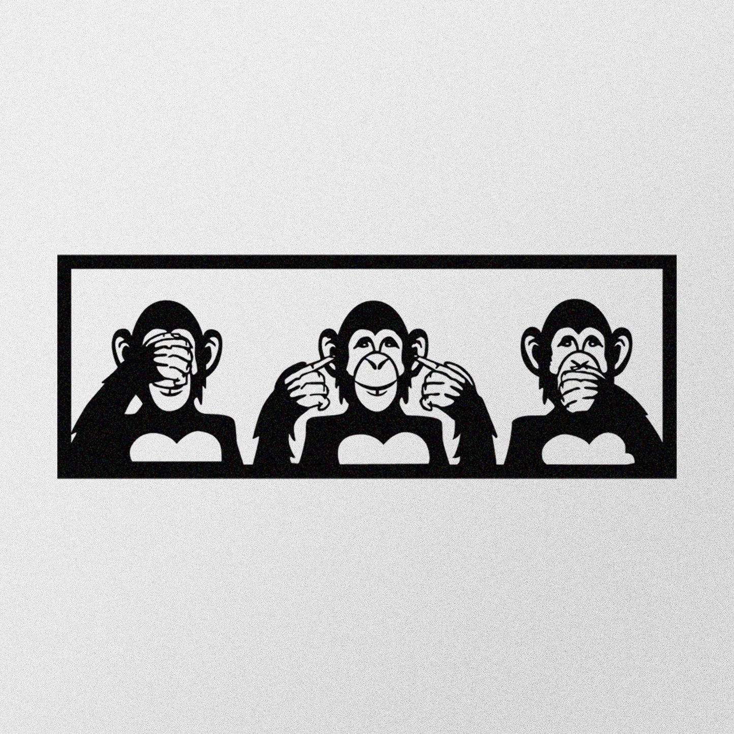 Metalna zidna dekoracija Three Monkeys-L