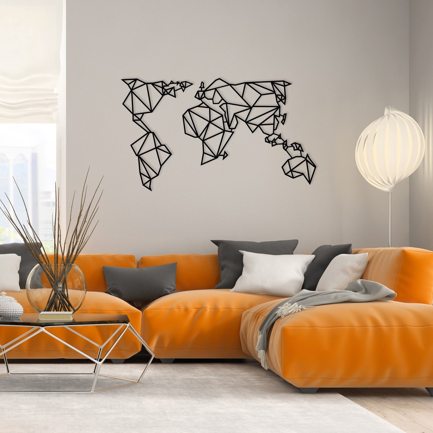 Metalna zidna dekoracija World Map Metal Decor 4