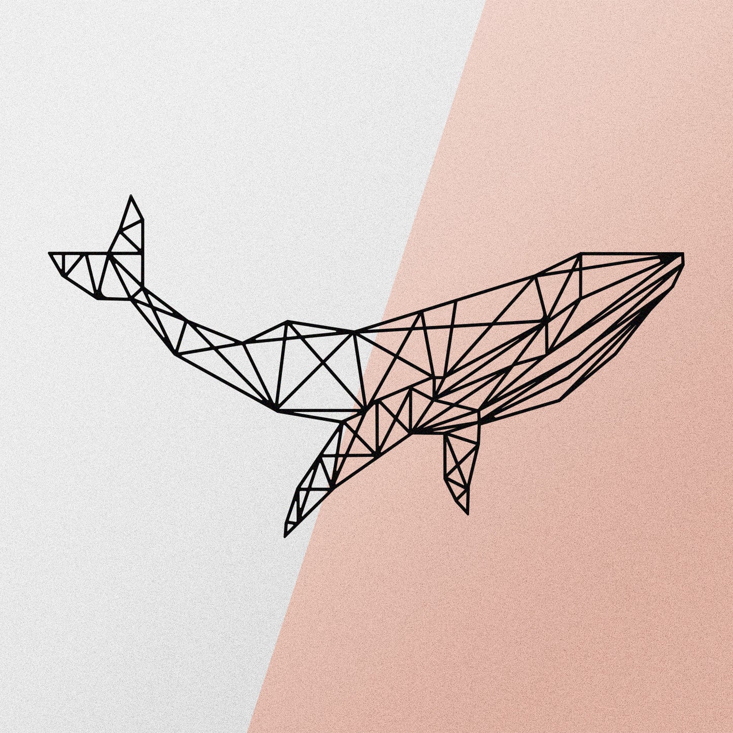 Metalna zidna dekoracija Whale 1