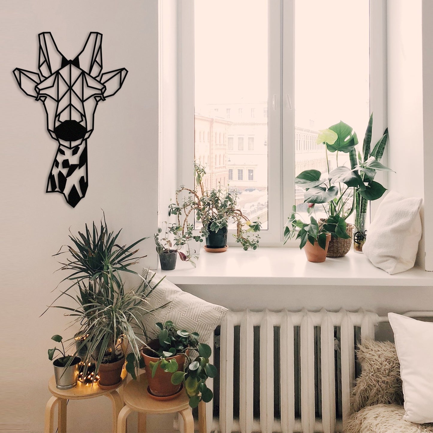 Metalna zidna dekoracija Giraffe Metal Decor