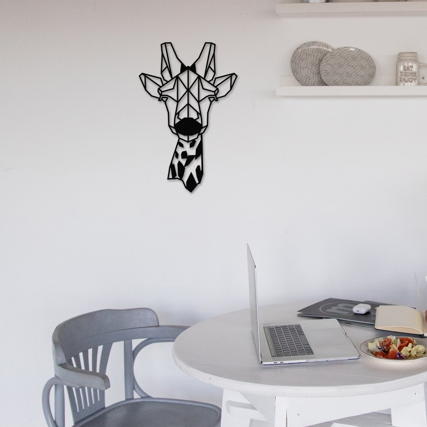 Metalna zidna dekoracija Giraffe Metal Decor