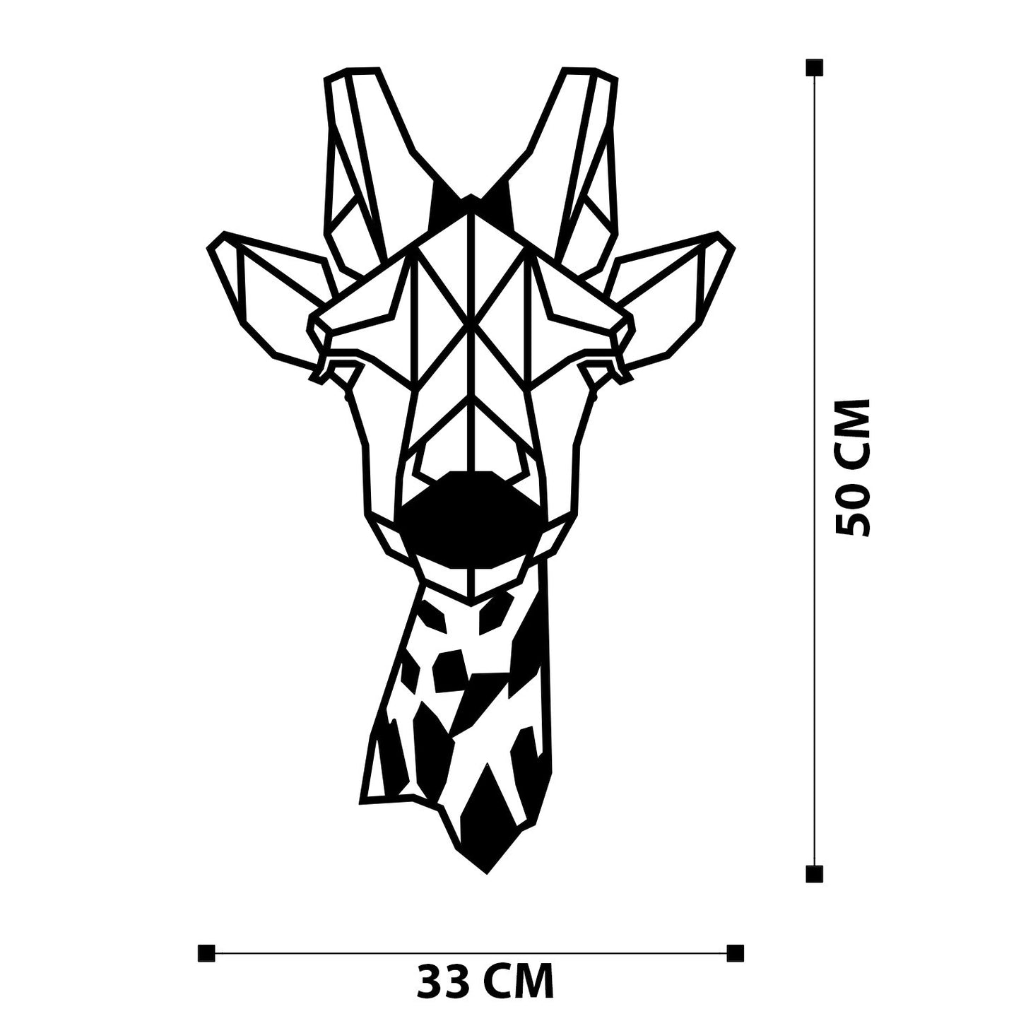 Metalna zidna dekoracija Giraffe Metal Decor