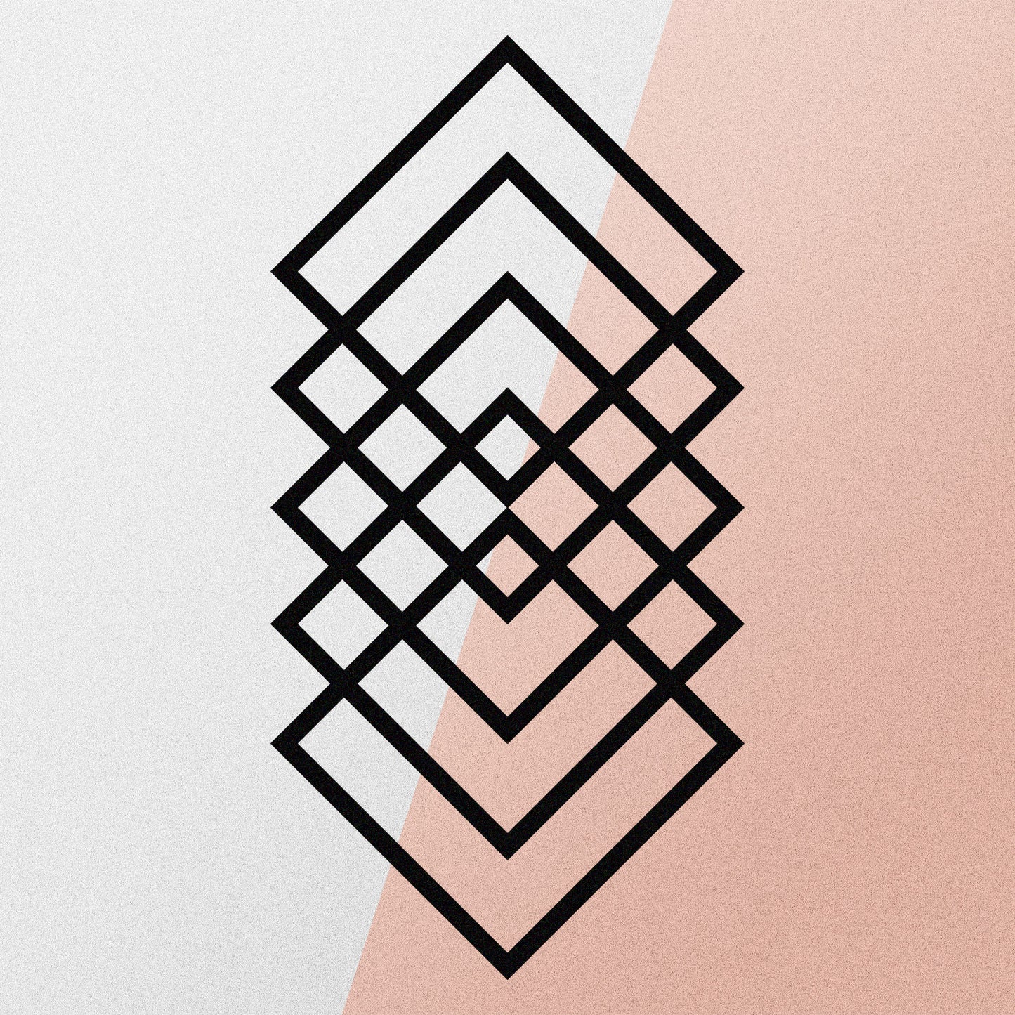 Metalna zidna dekoracija Geometry