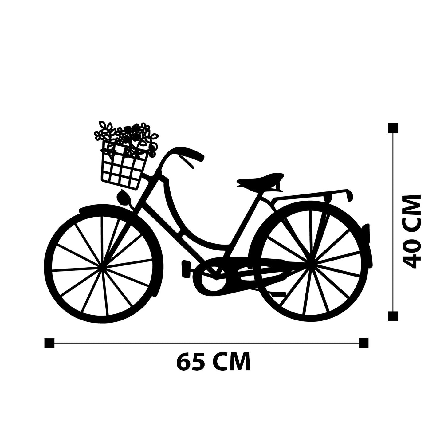 Metalna zidna dekoracija Bike