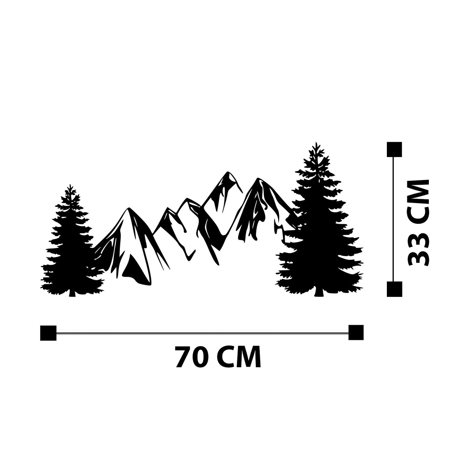 Metalna zidna dekoracija Pine