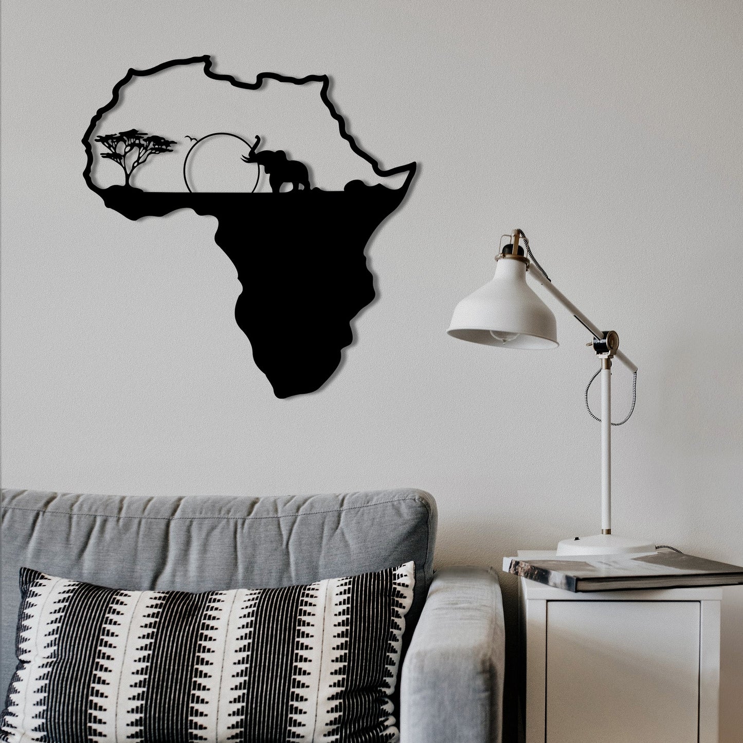 Metalna zidna dekoracija African 1