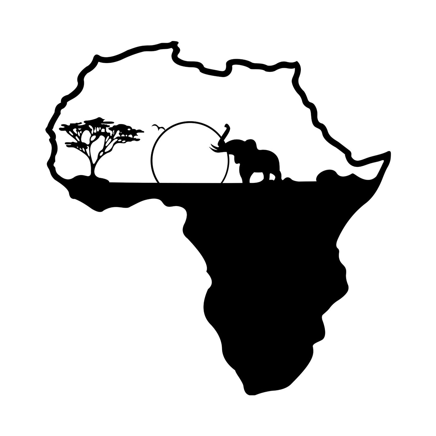 Metalna zidna dekoracija African 1