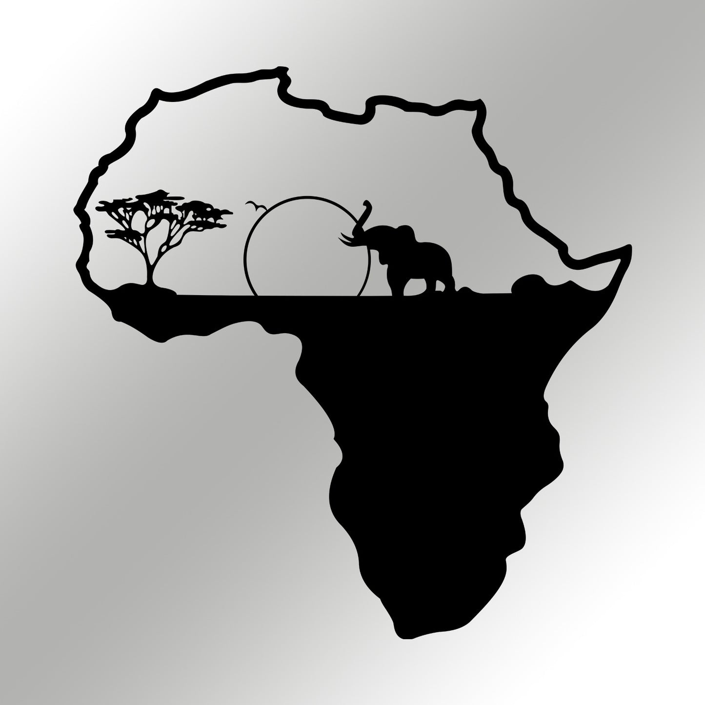 Metalna zidna dekoracija African 1