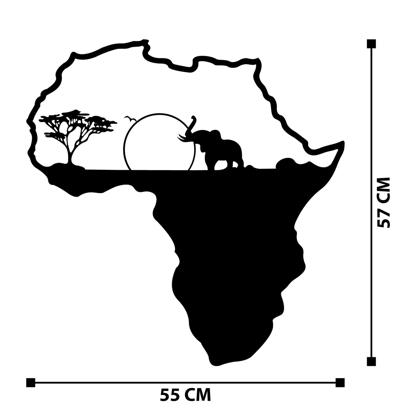 Metalna zidna dekoracija African 1