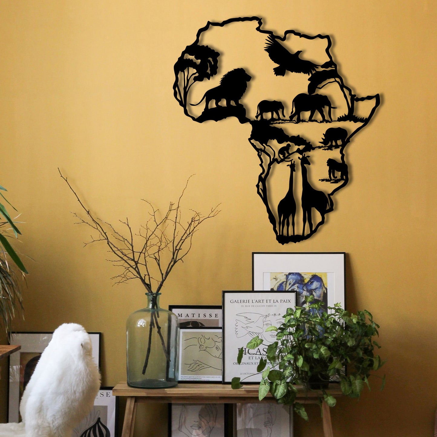 Metalna zidna dekoracija African 2