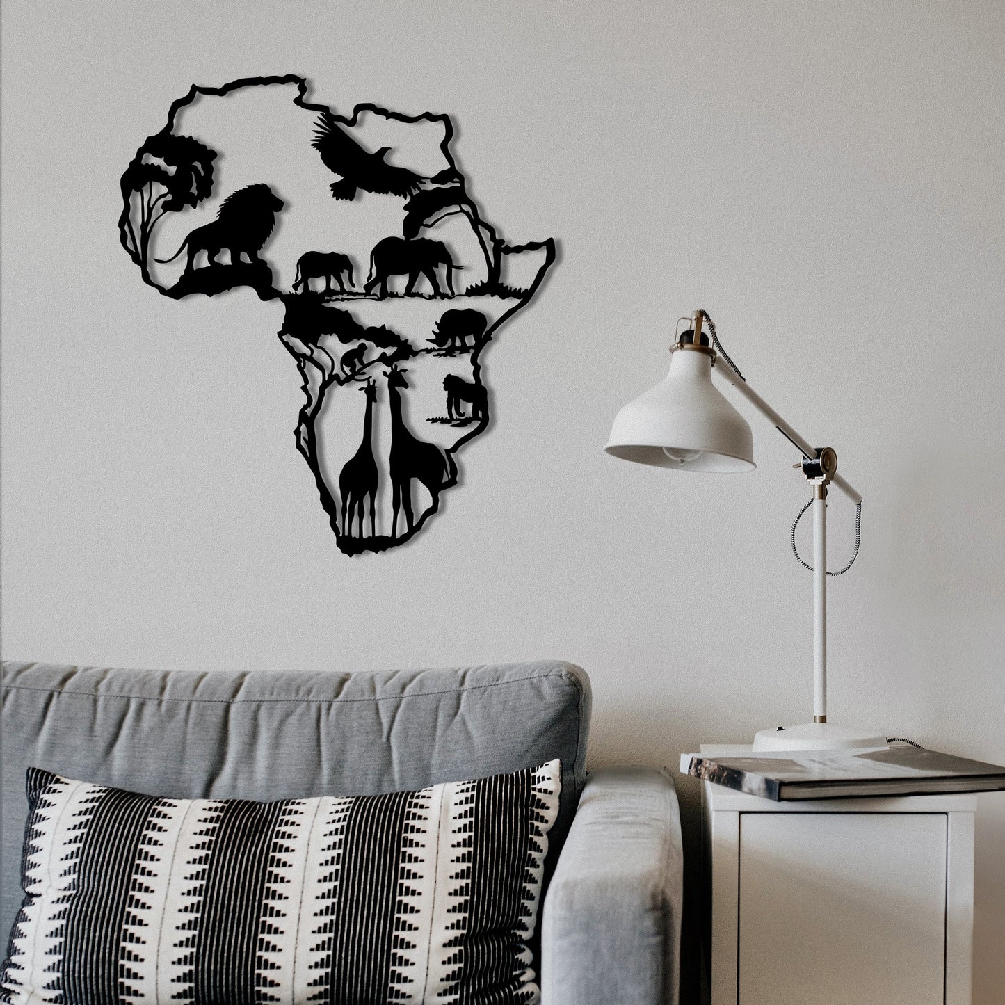 Metalna zidna dekoracija African 2